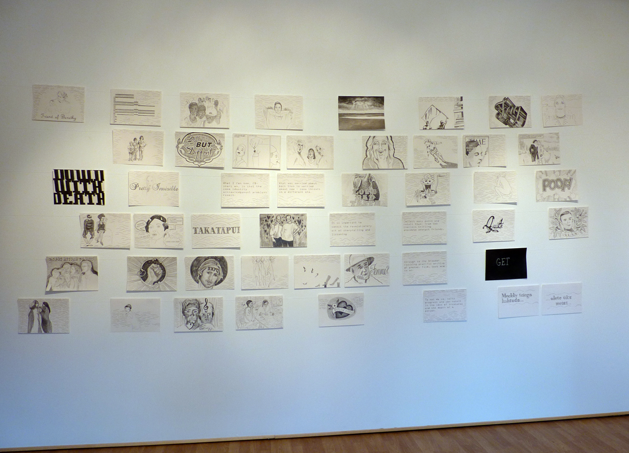 'The Queer Art of Travel', (2013), Drawings installation.