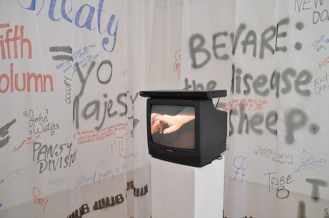'Outhouse', (2013), Detail of video installation.