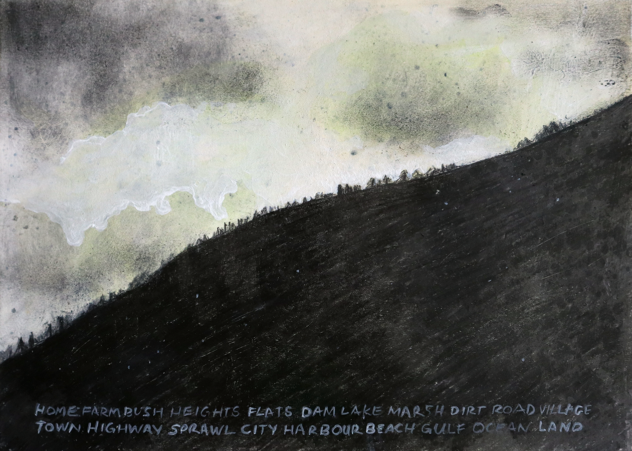 'Home Land and Sea', (2024), Oils, pencil and graphite on paper.